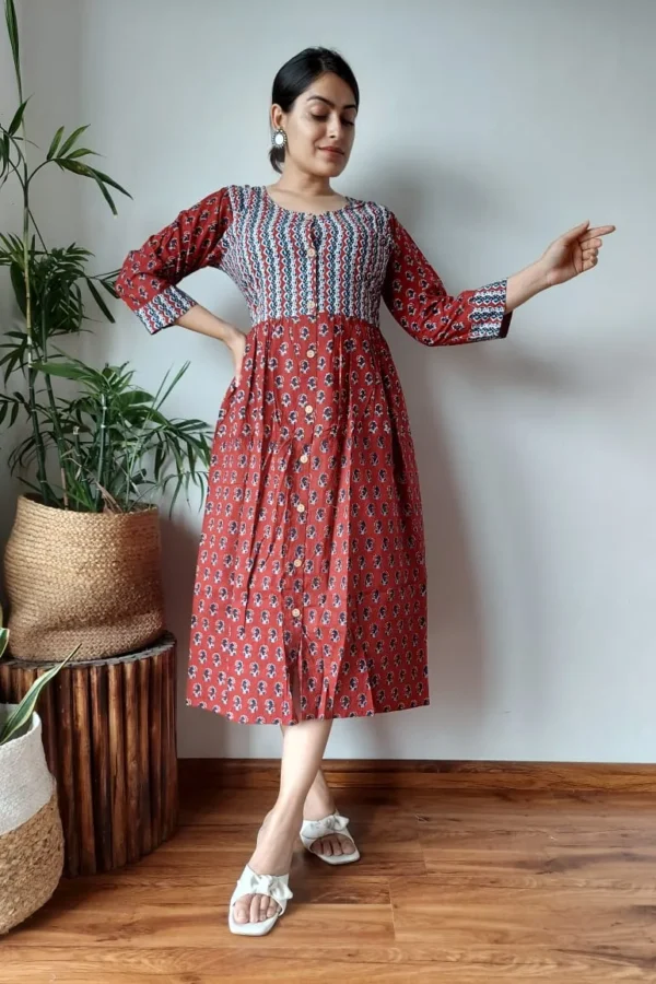 One Piece Dress Knee Length