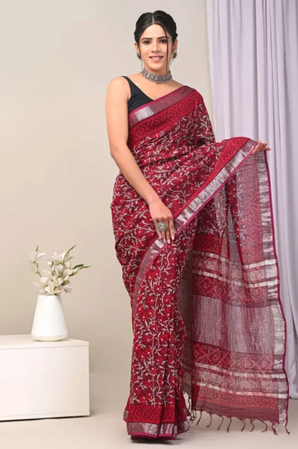 linen cotton sarees