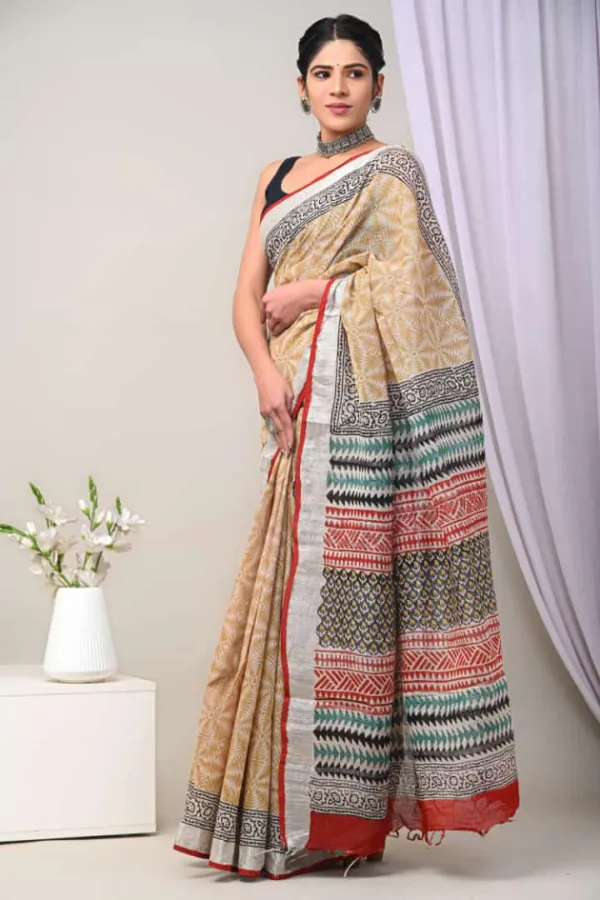 linen cotton sarees online