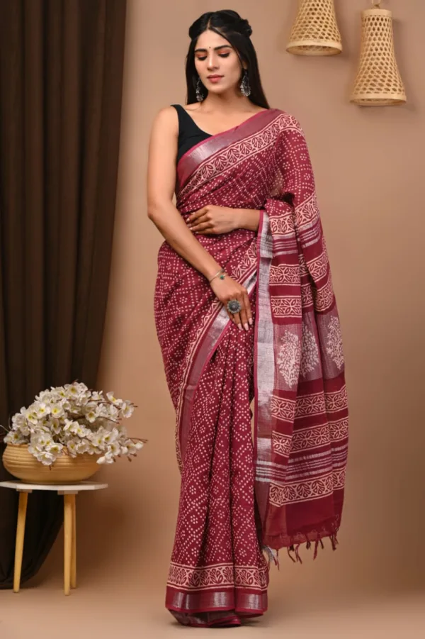 linen cotton sarees with price