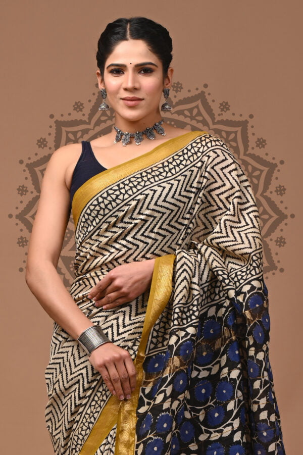 cotton silk maheshwari saree