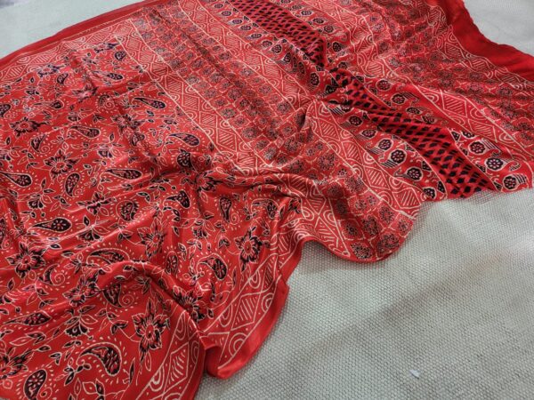 Wholesale Ajrakh Modal Silk Sarees