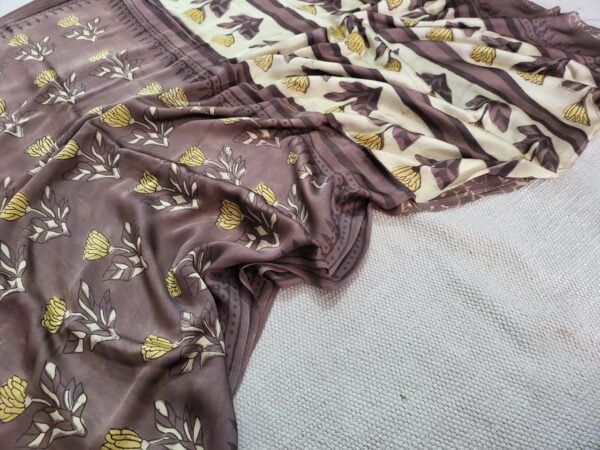 Ajrakh Print Modal Silk Saree