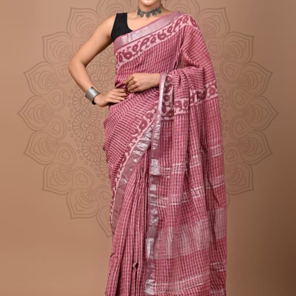 pure organic linen sarees