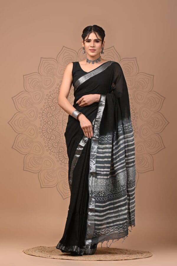 Pure Linen Saree