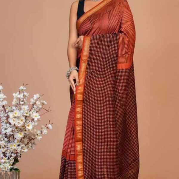 Pure Maheshwari Silk Saree