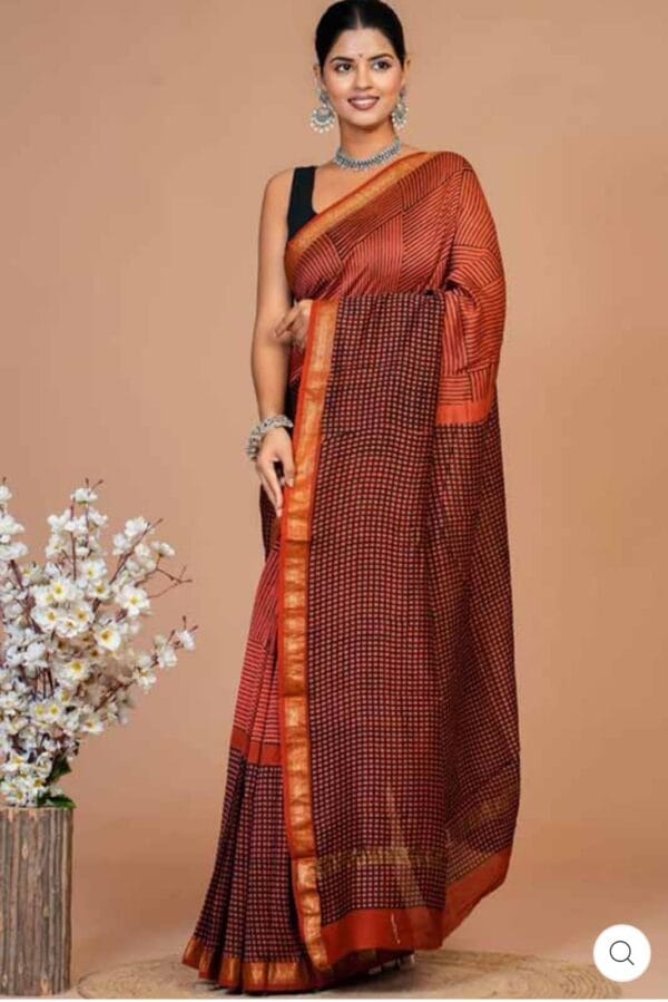 Pure Maheshwari Silk Saree