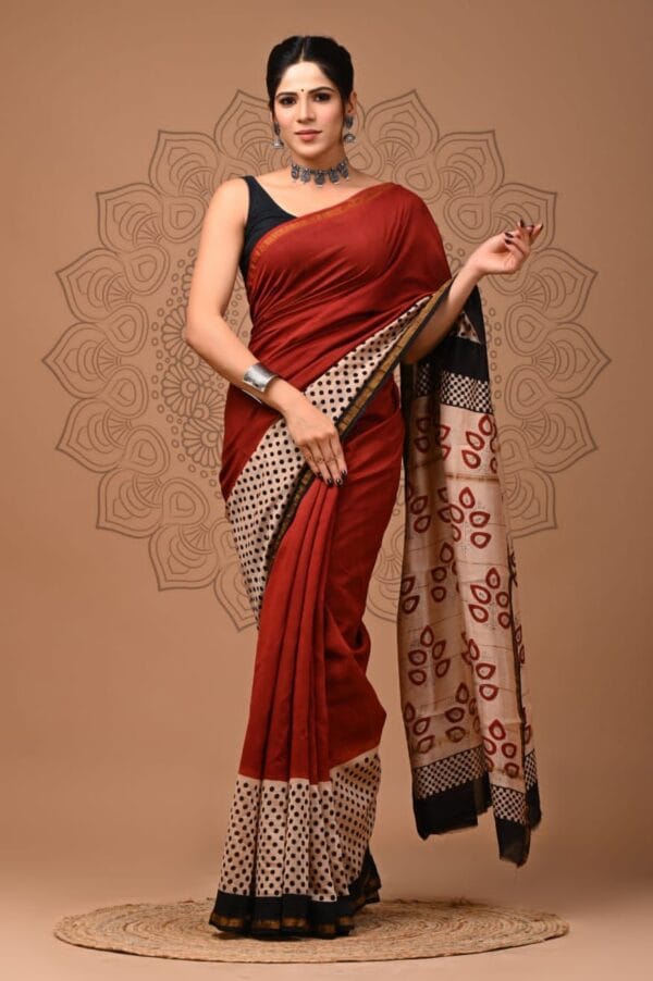 Chanderi Plain Saree