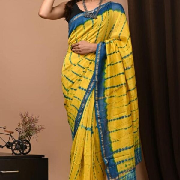 Chanderi Silk Printed Saree