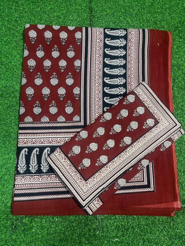 Hand Block Printed Cotton Bedsheet