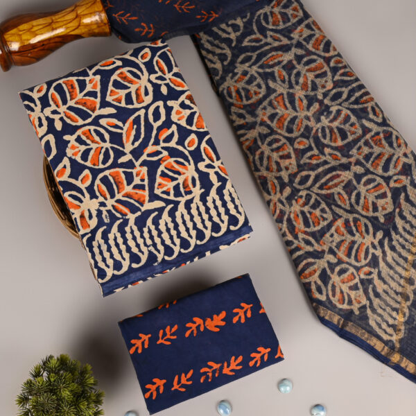 DSC_3977 copy Blue Zodiac Cotton suit With Kota Dupatta