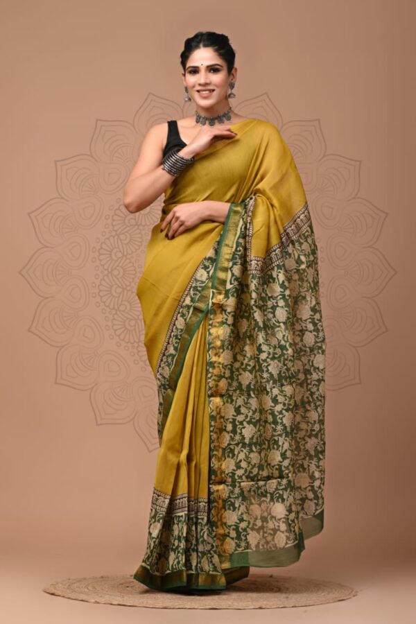Alpine Maheshwari Silk Saree