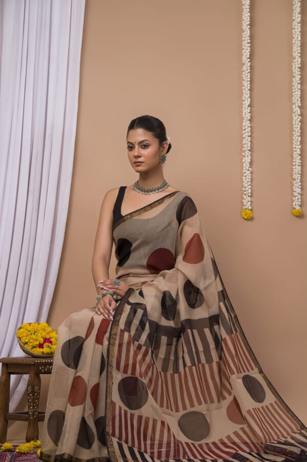 Sandrift Kota Doria Saree - Image 2