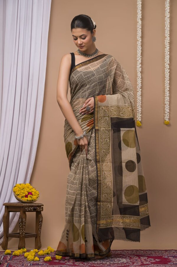 Beaver Kota Doria Saree