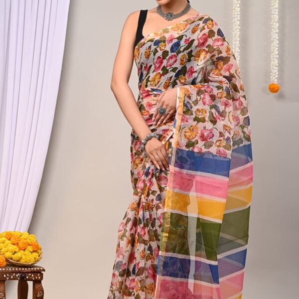 Clam Shell Kota Doria Saree