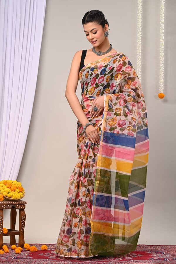 Clam Shell Kota Doria Saree