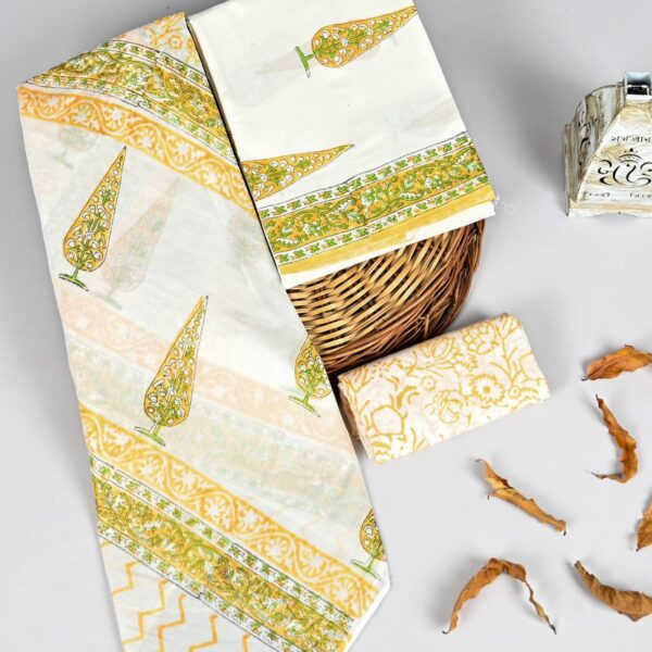 Soft Peach Cotton Suit with Cotton Dupatta