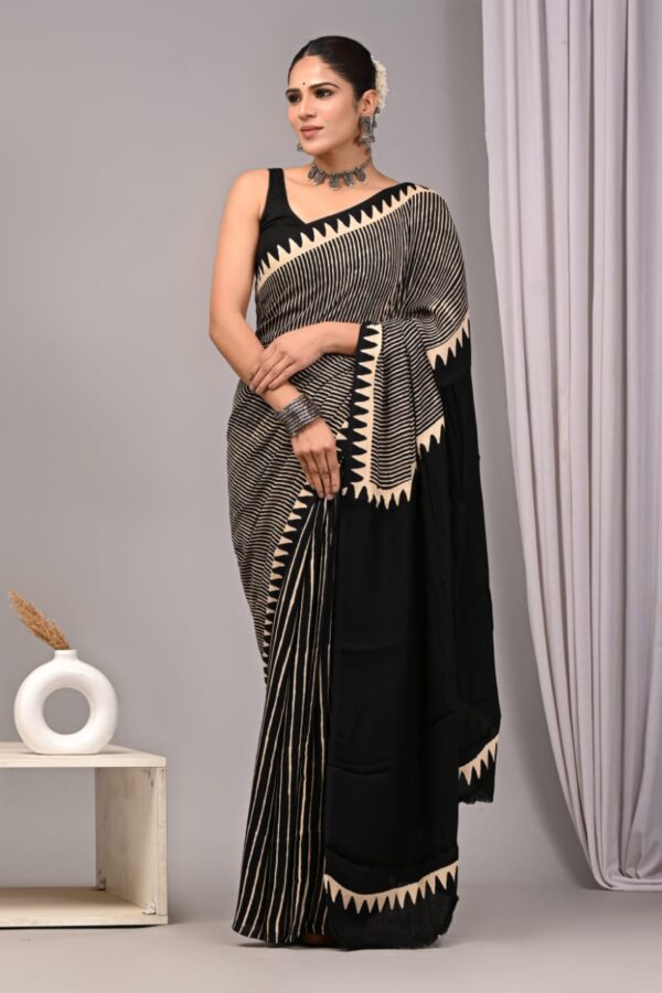 Dark Grey Modal Silk Saree
