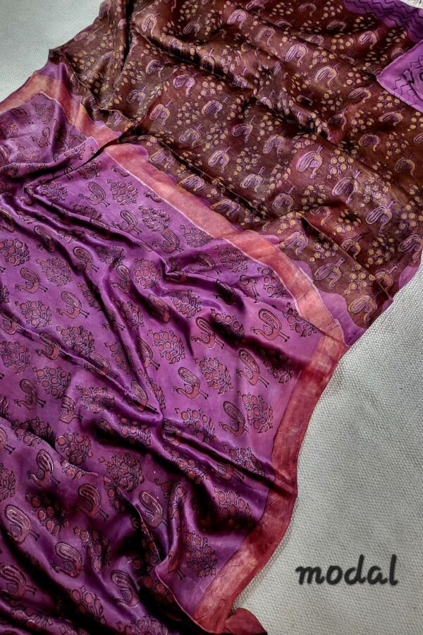 Trendy Pink Modal Silk Saree