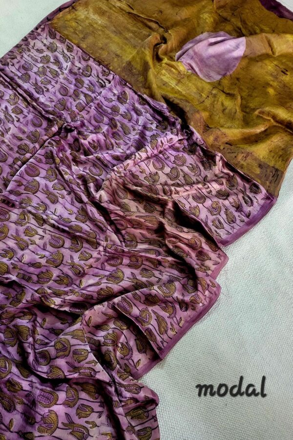 Dusty Lavender Modal Silk Saree
