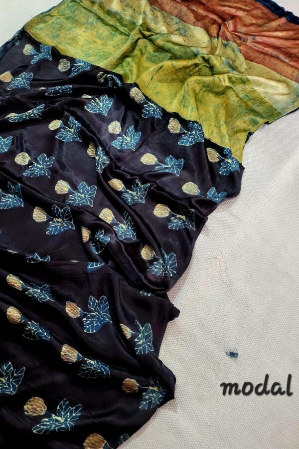 Ship Grey Modal Silk Saree