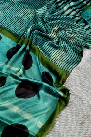 Dark Aqua Modal Silk Saree