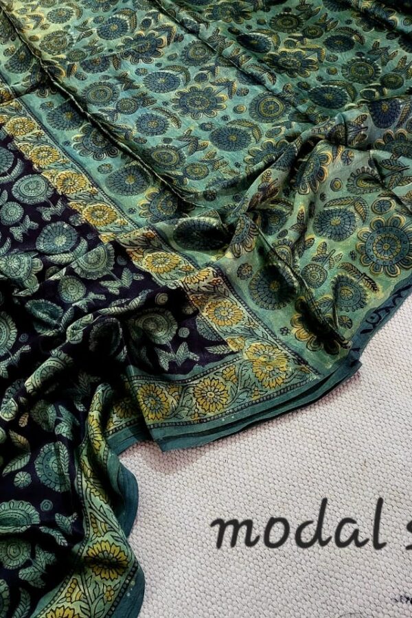 Beetle Green Modal Silk Saree