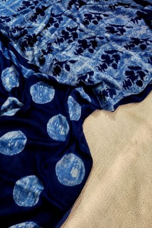 Blue Charcoal Modal Silk Saree