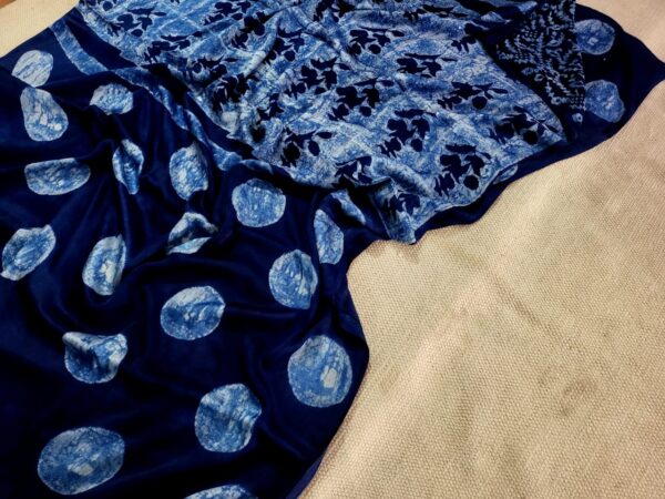 Blue Charcoal Modal Silk Saree