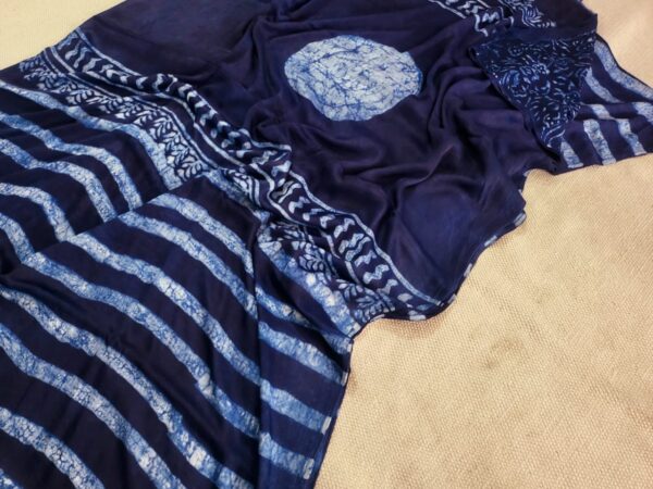 Blue Russian Modal Silk Saree