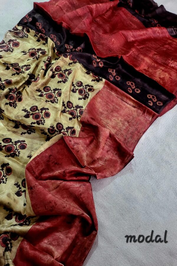 Green Smoke Modal Silk Saree