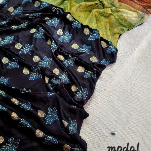 Ebony Clay Modal Silk Saree