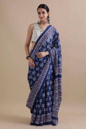 Dark Purple Cotton Sarees Online