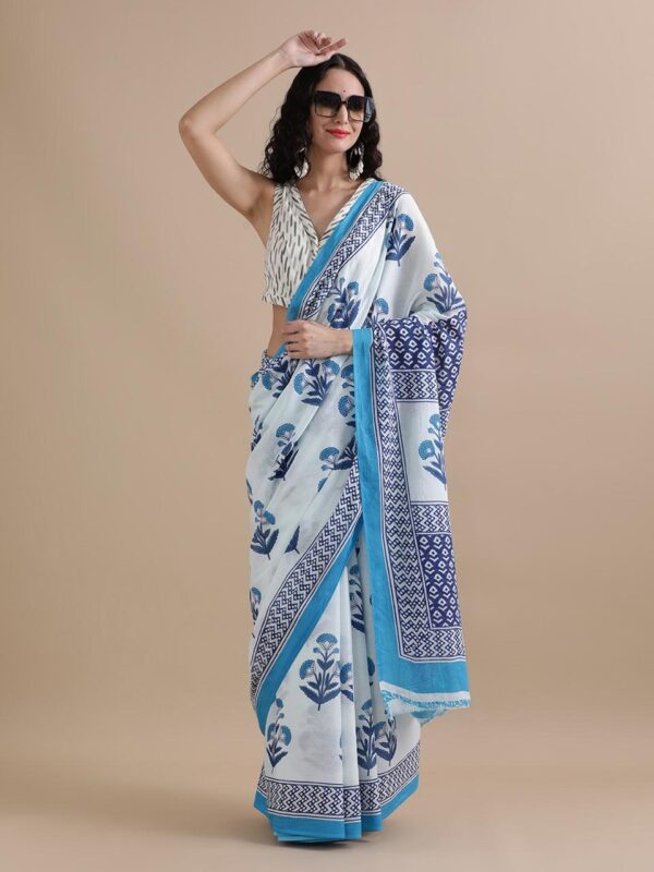 Lavender Mist Cotton Saree