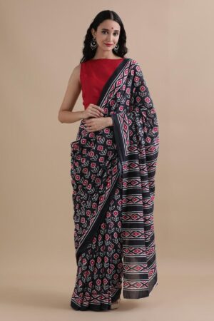 Ebony Clay MulMul Saree