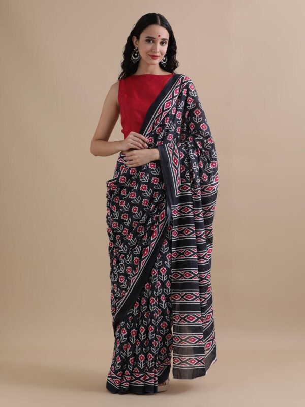 Ebony Clay MulMul Saree