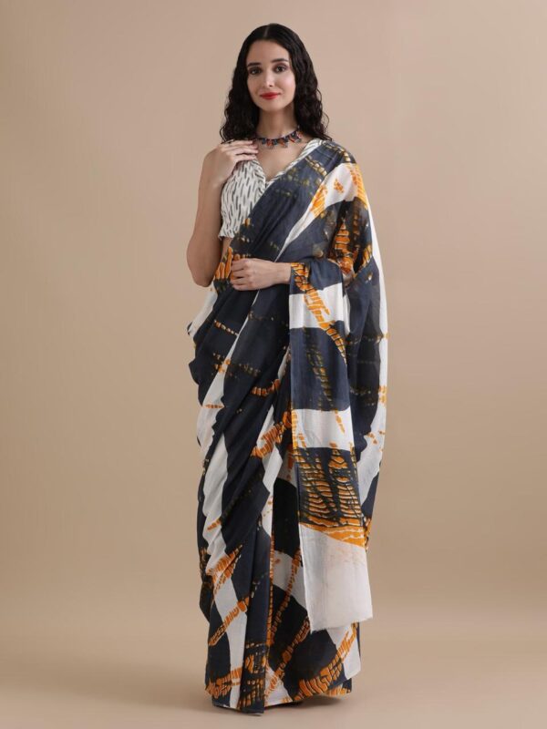 Gunmetal Mul Mul Cotton Sarees
