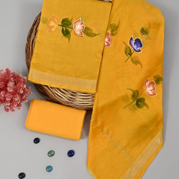 Maheshwari Silk Suit4 Golden Yellow Maheshwari Silk Suit
