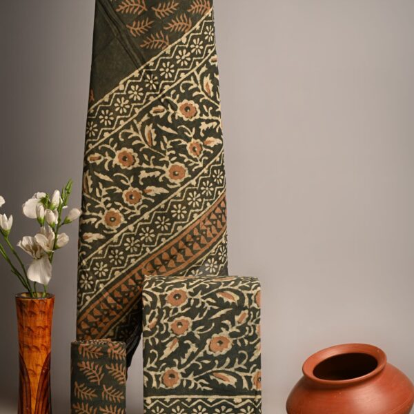 Birch Cotton suit with Cotton Dupatta