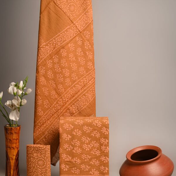 Bourbon Cotton suit with Cotton Dupatta