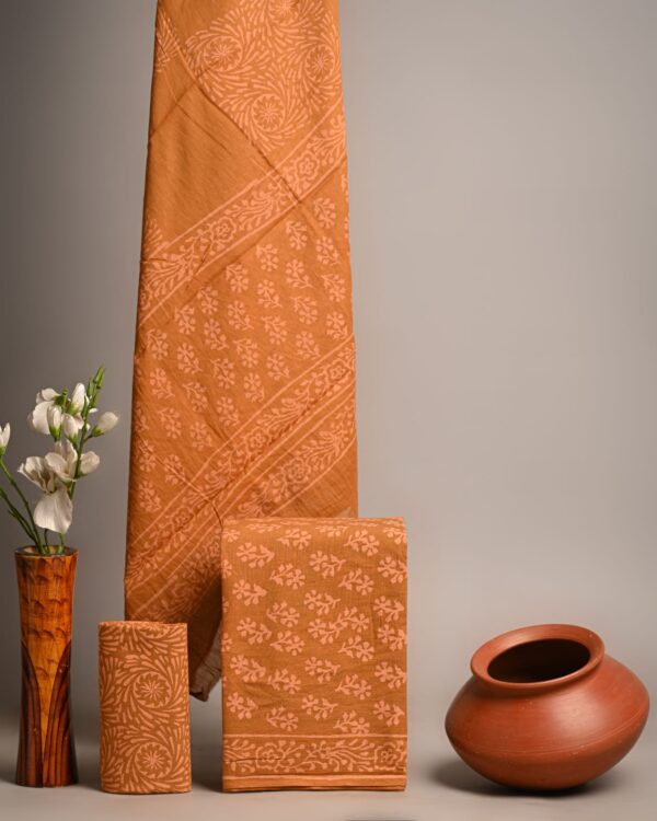 Bourbon Cotton suit with Cotton Dupatta