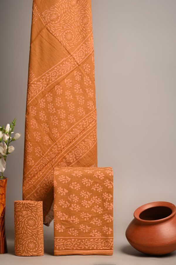 Bourbon Cotton suit with Cotton Dupatta