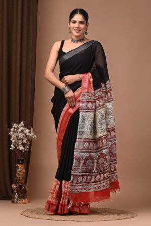 Cinder Linen Saree