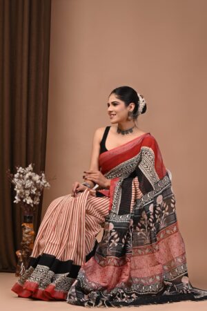 Mirage Linen Cotton Saree