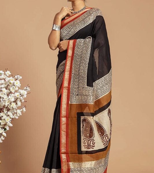 Viola Purple Maheshwari Silk Saree