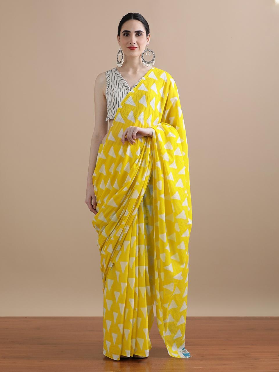 Best selling Bagru cotton saree