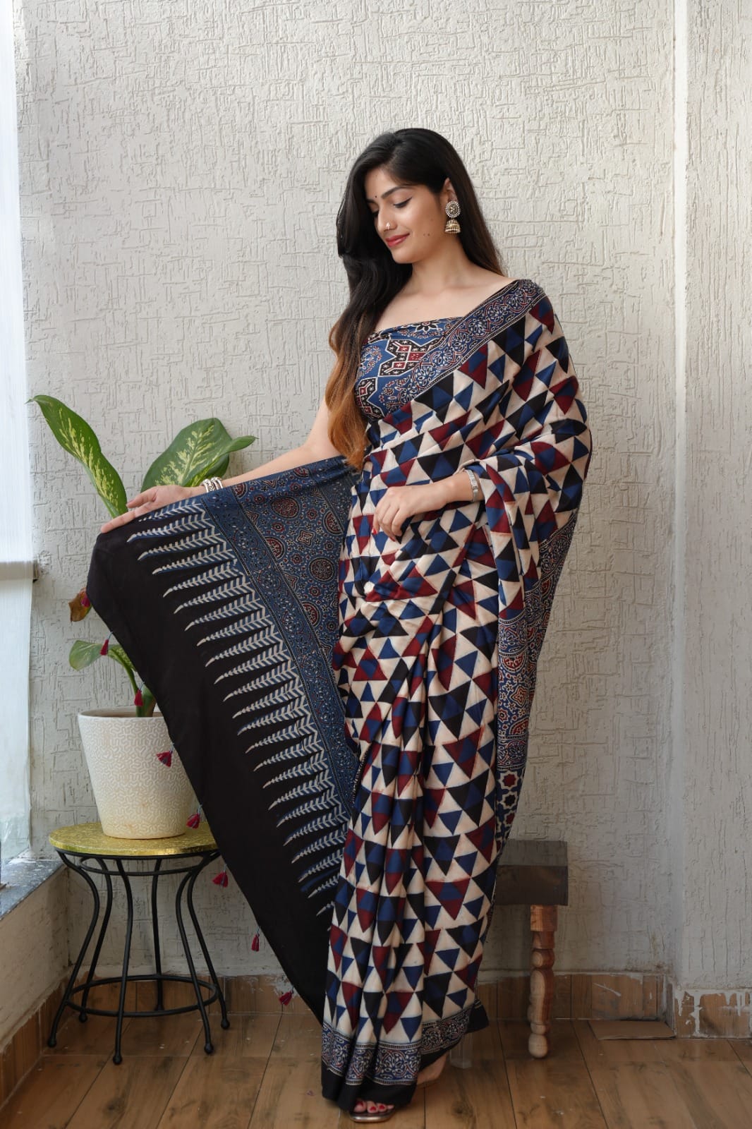 Modal silk Bagru saree