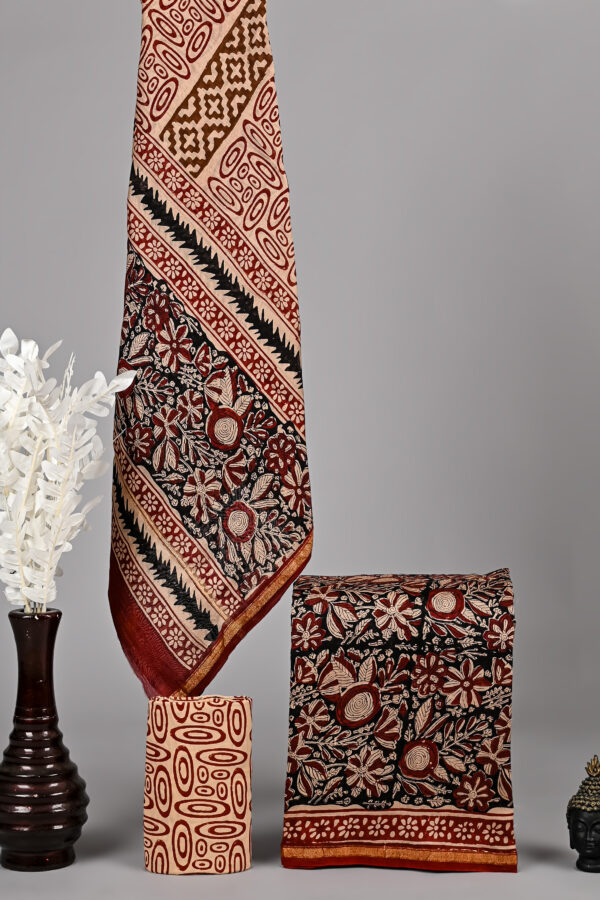 Maize Chanderi Silk Suit