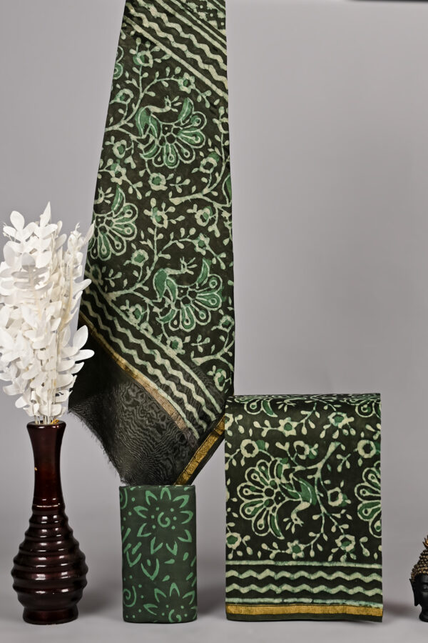 Bistre Chanderi Silk Suit