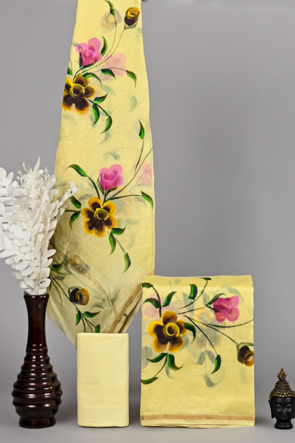 Golden Sand Chanderi Silk Suit